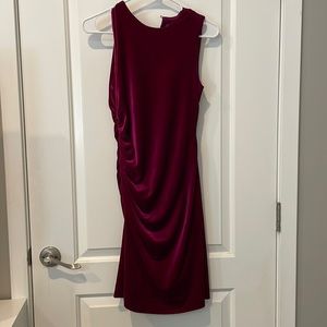 Vince Camuto velvet fuchsia sleeveless mini dress